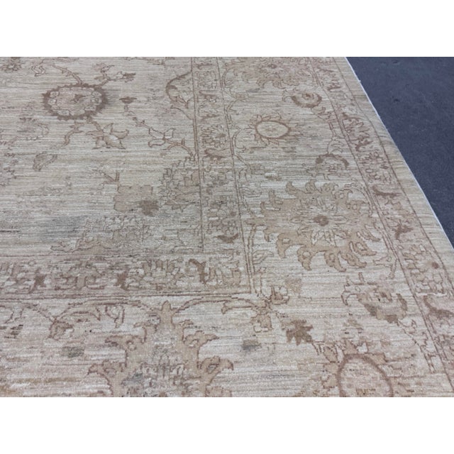 9ft 10in × 14ft 5in Gallery Ephesus Oushak Area Rug in Taupe Tones For Sale - Image 11 of 12
