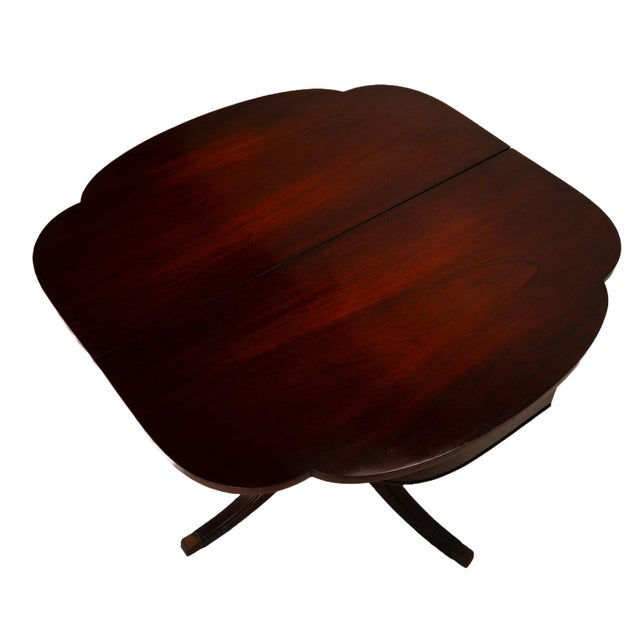 1940s Federal Imperial Style Flip Top Flamed Mahogany Card Game Table For Sale In Tampa - Image 6 of 12
