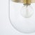 Contemporary Mitzi Dunbar 10.5 in. 1 Light Semi Flush in Aged Brass Finish For Sale - Image 3 of 6