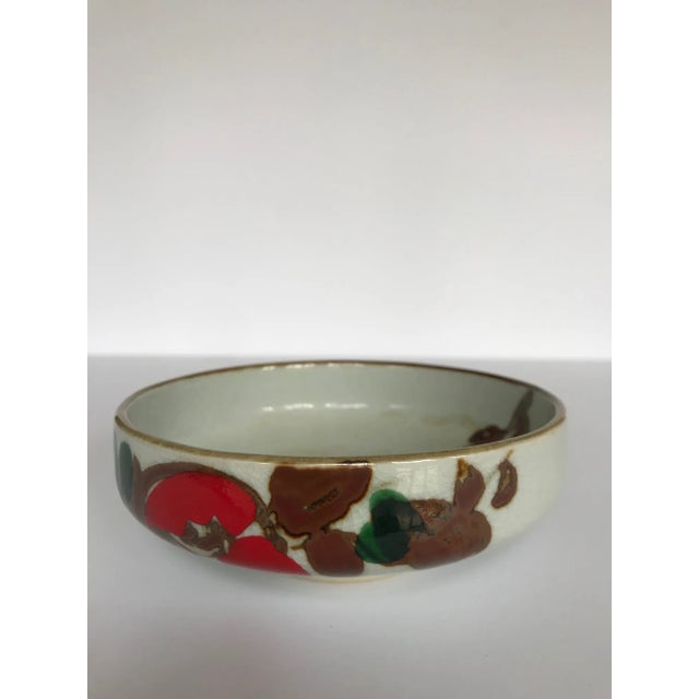 Mid-Century Modern Mid Century Hand Painted Bowl For Sale - Image 3 of 7