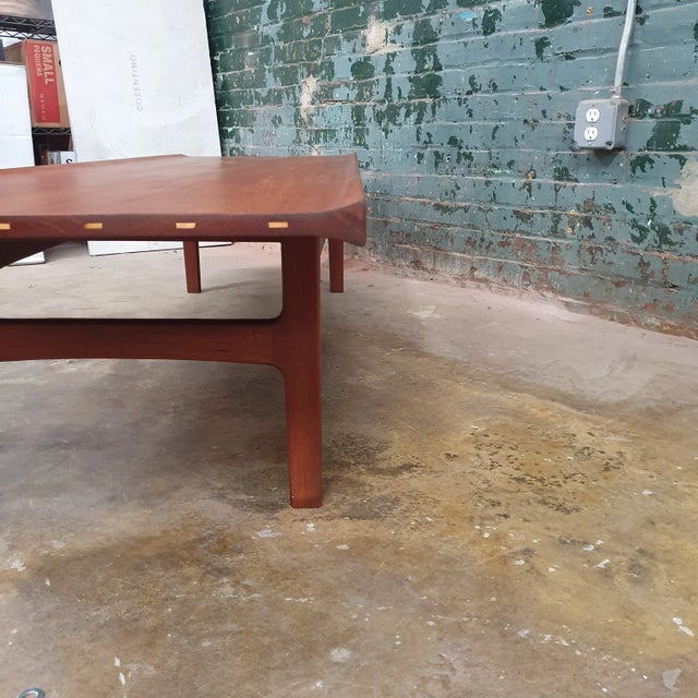 Tove & Edvard Kindt-Larsen Vintage Solid Teak Coffee Table by Tove and Edvard Kindt-Larsen for Ab Seffle Mobelfabrik For Sale - Image 4 of 11