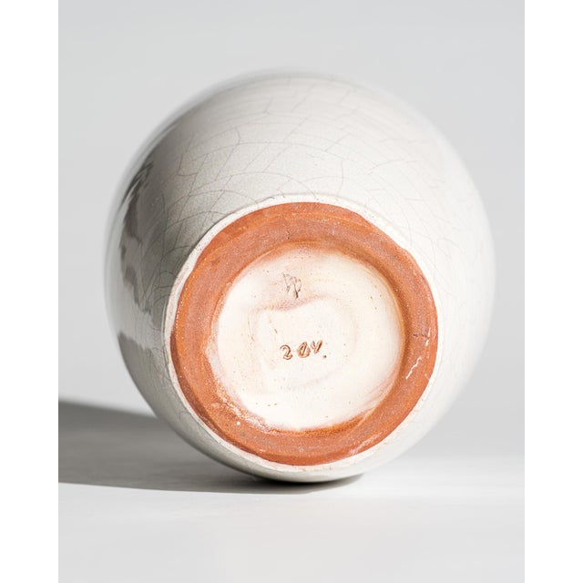 Ceramic Crackle Glazed Ceramic Vase by Richard Bampi for Richard Bampi Werkstatt, 1940s-1950s For Sale - Image 7 of 9