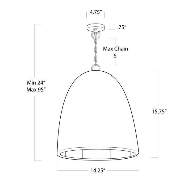 Plastic Regina Andrew Beehive Outdoor Pendant, Weathered Natural, Small For Sale - Image 7 of 8