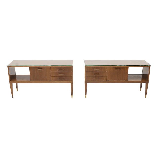Vintage Twin Sideboards by Gio Ponti, 1950s, Set of 2 For Sale