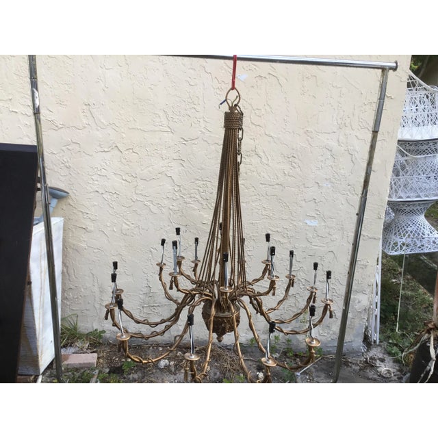 1960s 18 Light Chandelier For Sale - Image 9 of 11