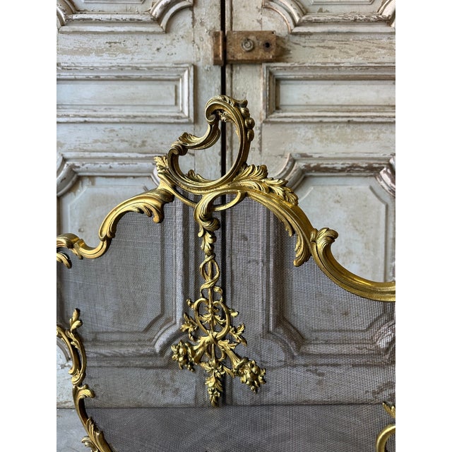Small Bronze Fire Screen, France, 1900 For Sale - Image 5 of 9