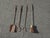 Brown Vintage French Farmhouse Rustic Rustic Fireplace Tools W Four Tools For Sale - Image 8 of 9