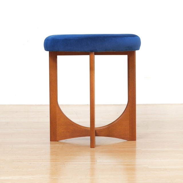 G Plan Mid Century Teak Astro Vanity Stool Attributed to G Plan For Sale - Image 4 of 7