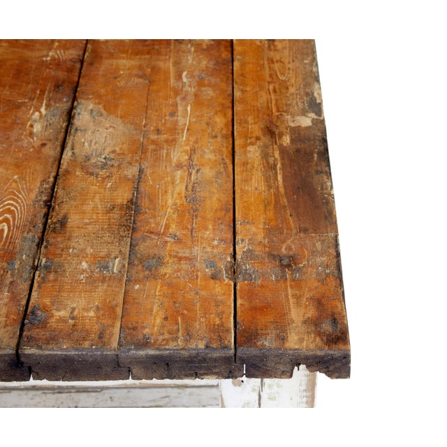 Large 19th Century Pine Worktable, 1890s For Sale - Image 12 of 14