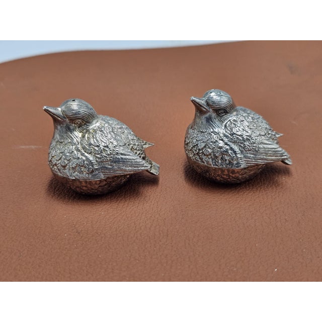 Silver Vintage Bird Salt and Pepper Shakers, 1950s, Set of 2 For Sale - Image 8 of 8