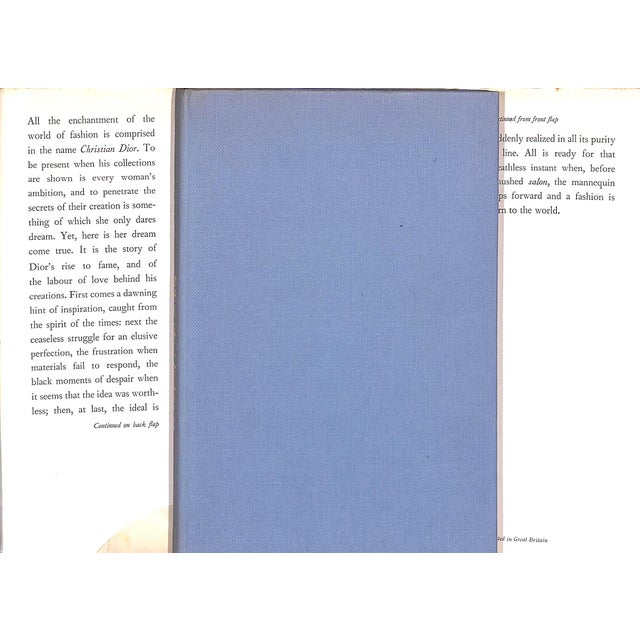 DIOR, Christian [100] pp. Hutchinson 1954 Second Printing 7 1/2" x 5" *jacket spine separating from front & rear jacket...