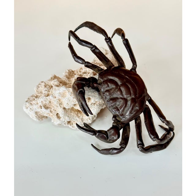 Japanese Bronze Articulated Crab Okimono Meiji by Yasunosuke Ryubundo VI For Sale - Image 10 of 13