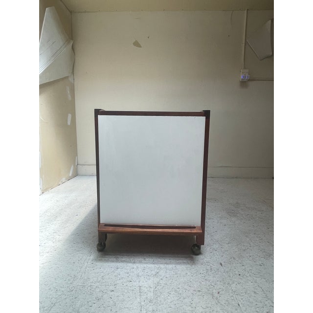Brown Vintage Expandable Bar Cart II Serving Cart Designed John Kapel for Glen of Ca For Sale - Image 8 of 13
