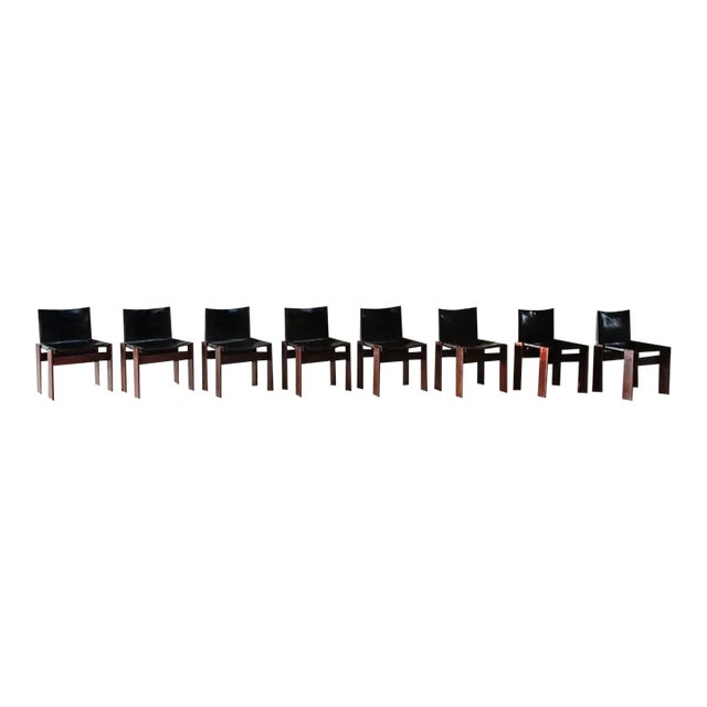 Afra & Tobia Scarpa “Monk” Dining Chairs for Molteni, 1974 - Set of 8 For Sale