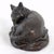 Vintage Cat Bronze Sculpture or Paperweight For Sale - Image 4 of 7