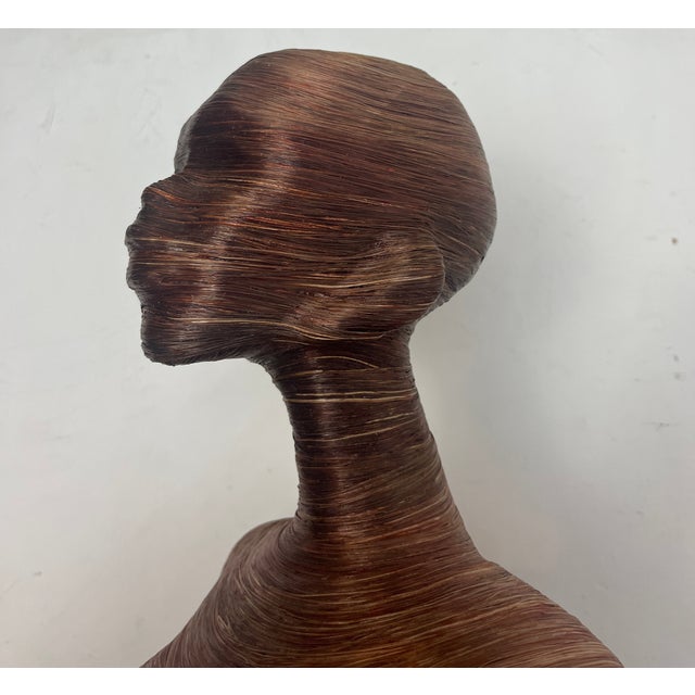 Lara Brown, Large Abstract Lady Sculpture, Rattan Fibre For Sale - Image 10 of 18