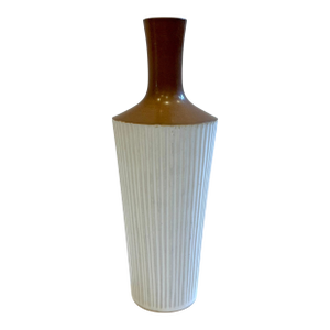 Mid-Century Ridged Bottle Neck Japanese Vase