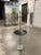 Maison Jansen Modernist Faux Bamboo Chrome & Brass Floor Lamp With Glass Tray Table in Mastercraft For Sale - Image 4 of 13