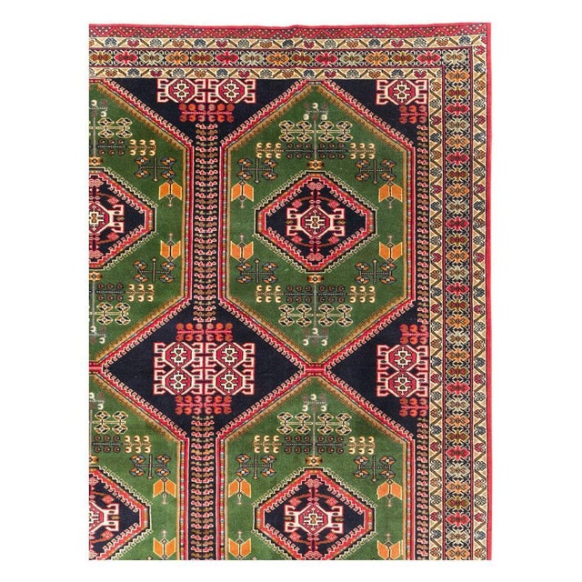 Tribal Galerie Shabab Collection Tribal Mid-20th Century Handmade Central Asian Turkoman Room Size Carpet For Sale - Image 3 of 10