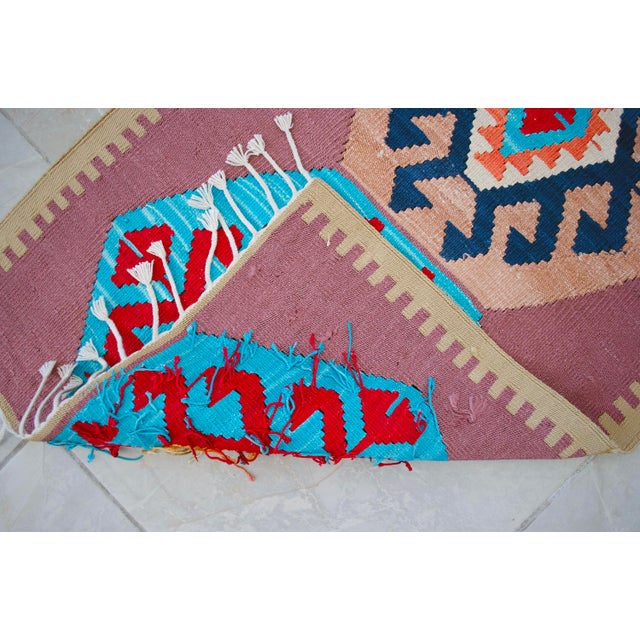 Hand Woven Silk Runner Rug . Full Tribal Design Runner Rug Narrow Runner Rug New - 2′ X 14′6″ For Sale - Image 14 of 14