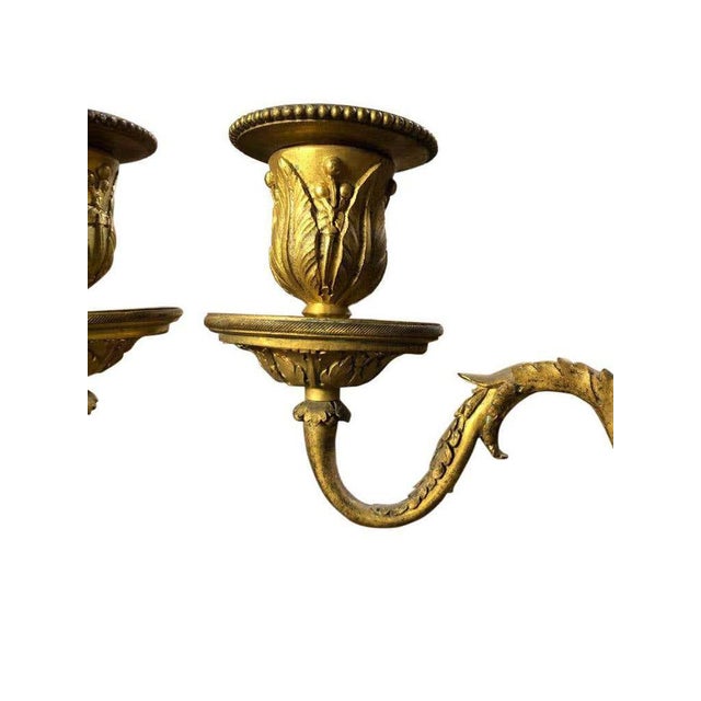 Vintage Antique Bronze Louis Xv Candelabra, Set of 2 For Sale - Image 12 of 13