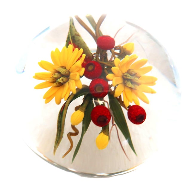 Chris Buzzini (American B. 1949) -One of a Kind Magnificent Paperweight From the Widely Acclaimed Glass Artist Extraordinaire For Sale