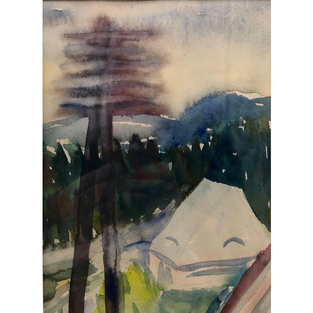 Mid-Century Modern Axl Leskoschek, Mid-Century Water Color with Original Frame, 1946 For Sale - Image 3 of 8