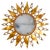 Large Spanish Crown Sunburst Fixture in Gilt Metal and Frost Glass, 1950 For Sale - Image 10 of 10