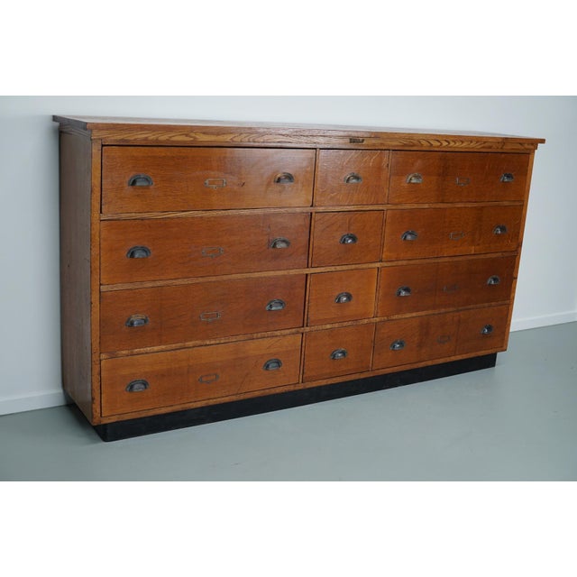 Large Dutch Oak Apothecary Cabinet, 1930s For Sale - Image 4 of 18