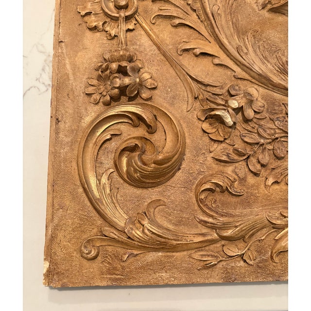 Paint Stunning 19th Century French Painted Plaster Relief Panel, Louis XVI For Sale - Image 7 of 11