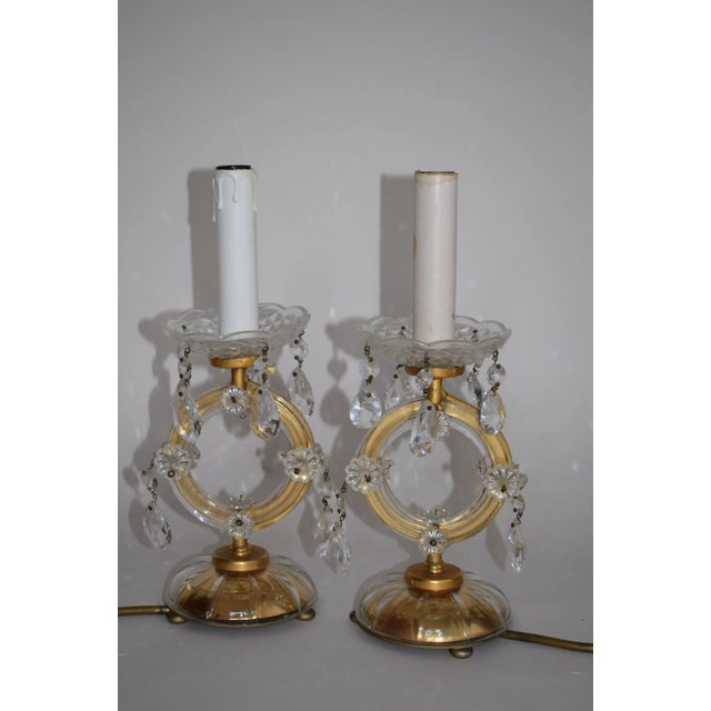 1950s Viennese Crystal Glass Table Lamps from Lobmeyr, 1950s, Set of 2 For Sale - Image 5 of 6