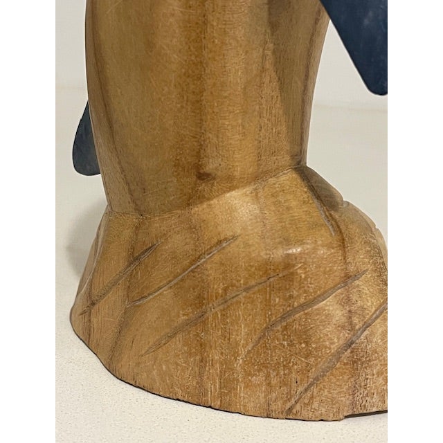 Hand Carved Wooden Dolphin, Vintage For Sale In Miami - Image 6 of 9