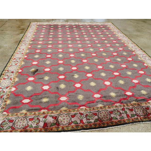 Mid 20th Century Galerie Shabab Collection Mid-20th Century Indian Agra Silk Room Size Rug For Sale - Image 5 of 9