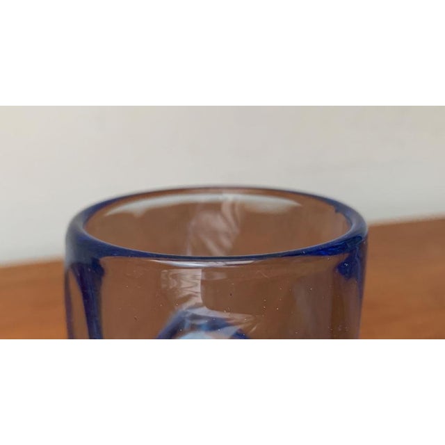 Blue Mid-Century Model 20064 Blue Glass Vase by Vladislav Urban for Hermanova Hut, 1960s For Sale - Image 8 of 18