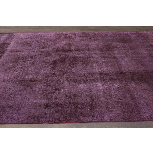 Abstract Vintage Overdye Rug For Sale - Image 3 of 6
