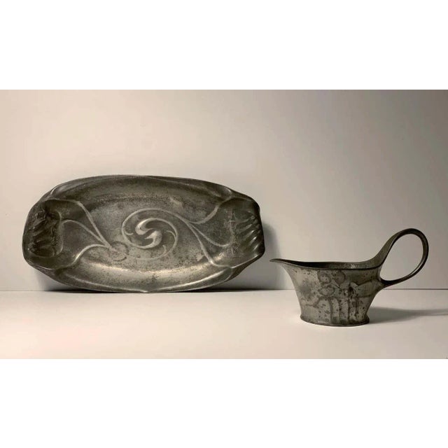 Early 20th Century Hugo Leven Kayserzinn Art Nouveau Tray / Dish, Germany, circa 1900 For Sale - Image 5 of 6