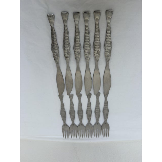 Mid-Century Cromargan Form 2500 Fish Cutlery from WMF, 1960s, Set of 12 For Sale - Image 9 of 9