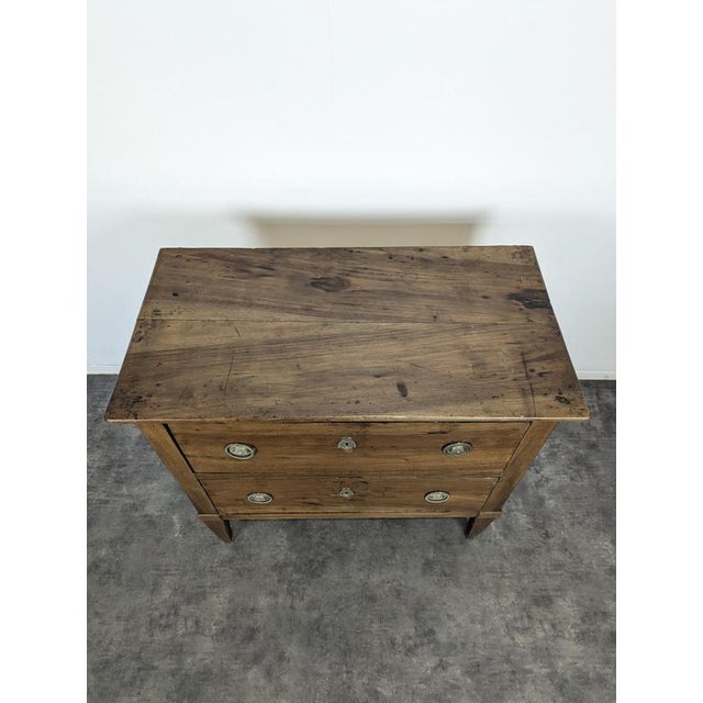 Small Directoire-Style Walnut Chest of Drawers For Sale - Image 3 of 5