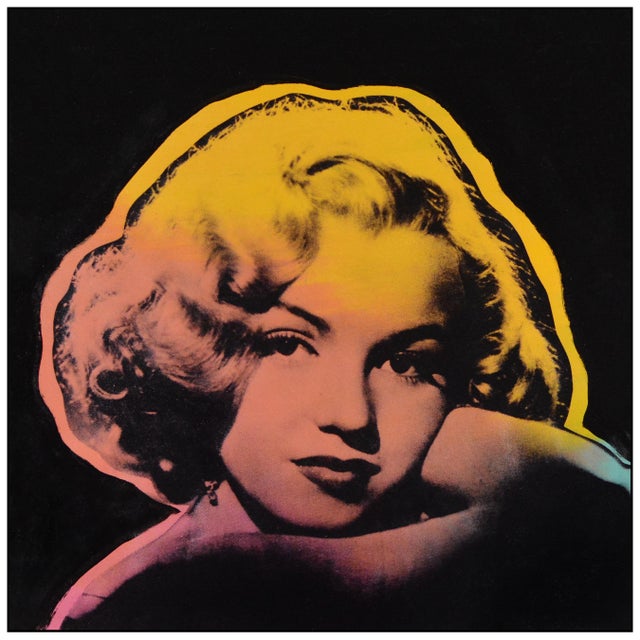 Pop Art Late 20th Century Marilyn Monroe in Pop Art Yellow Oil Painting Steve Kaufman For Sale - Image 3 of 6