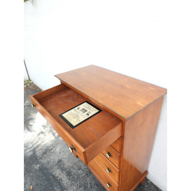 Lambert Hitchcock Maple Hand Painted Tall Chest of Drawers 6016 For Sale In Miami - Image 6 of 15