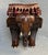 Brick Red Wooden Hand Carved Elephant Footstool For Sale - Image 8 of 12