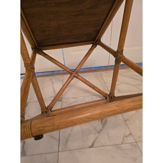 Wood 1970s Vintage Mid Century Modern Hollywood Glamour X Table For Sale - Image 7 of 8