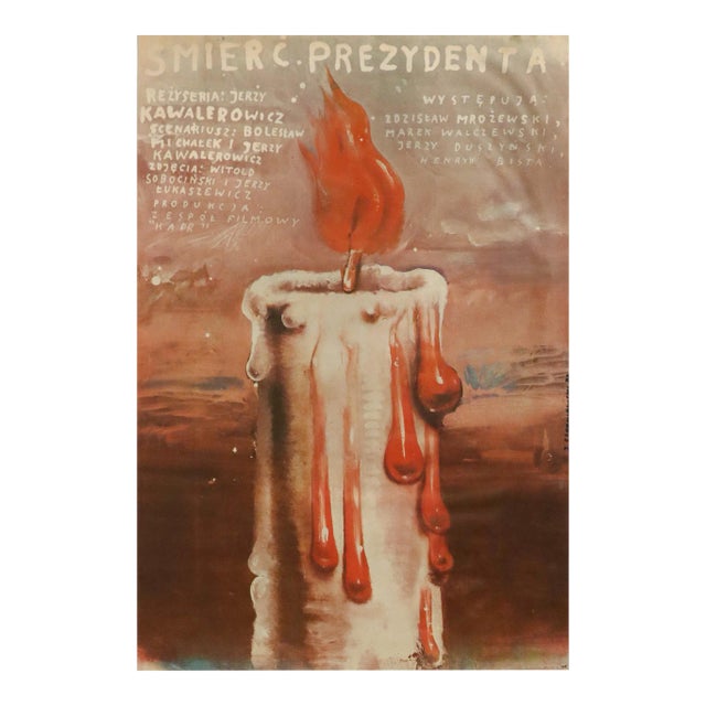 1972 Polish Movie Poster, Smierk Prezydenta (President's Smile) - Czerniawski For Sale