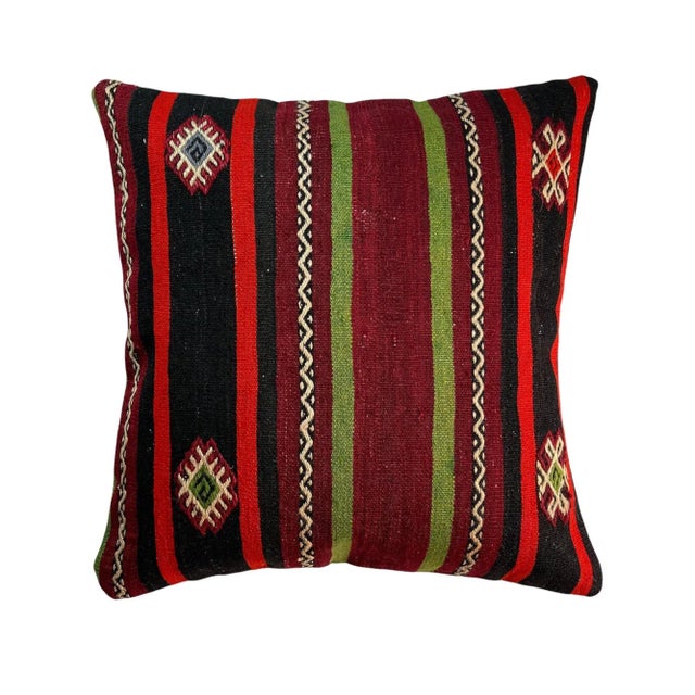 Turkish Kilim Cushion Cover For Sale - Image 10 of 11