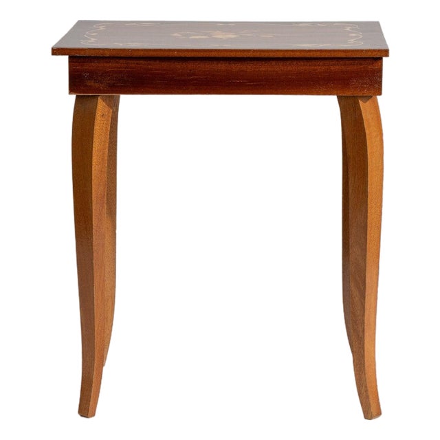 20th Century Italy Rich Mahogany Mahogany Side Table For Sale
