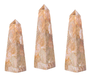 Pink Shell Obelisks - Set of 3
