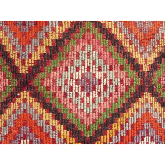 1960s 1960s Vintage Turkish Handmade Kilim Rug - 61"x118" For Sale - Image 5 of 13