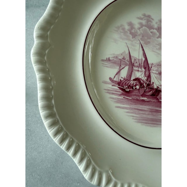 Set of 8 Vintage Copeland Spode Pink Transferware Dinner Plates For Sale In Austin - Image 6 of 10