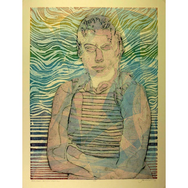 Kismine Varner, Portrait With Striped Background For Sale