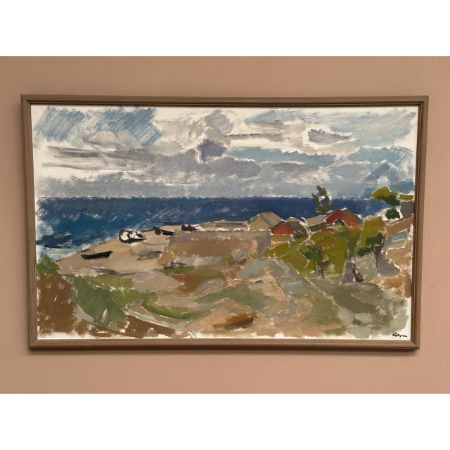 Ingvar Hällgren, Strand, Öland, 1950s, Oil Painting on Canvas, Framed For Sale - Image 13 of 18